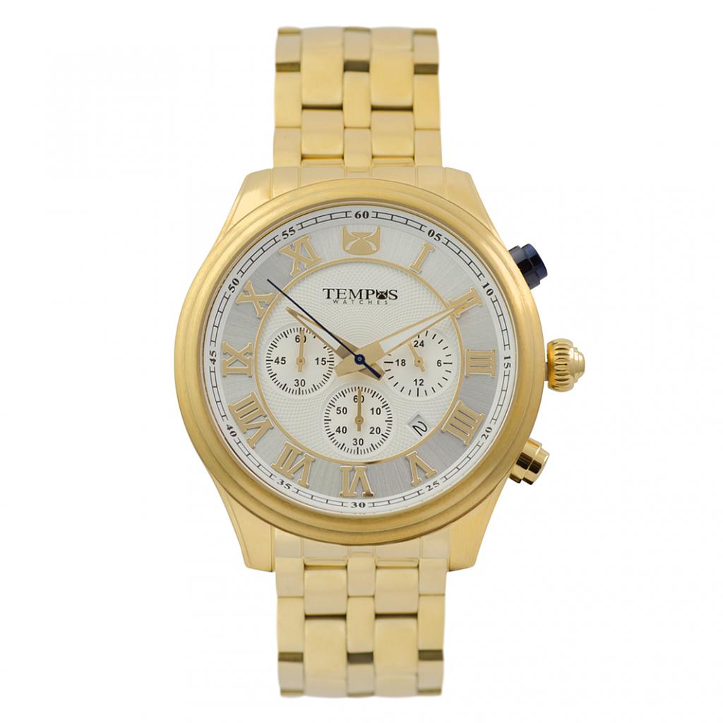 Reloj tempus dorado hombre sale