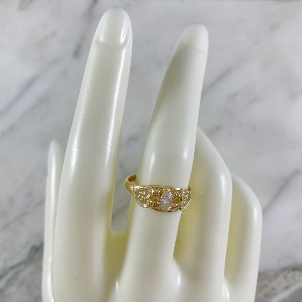 Anillo Quince Corazon Entorchado