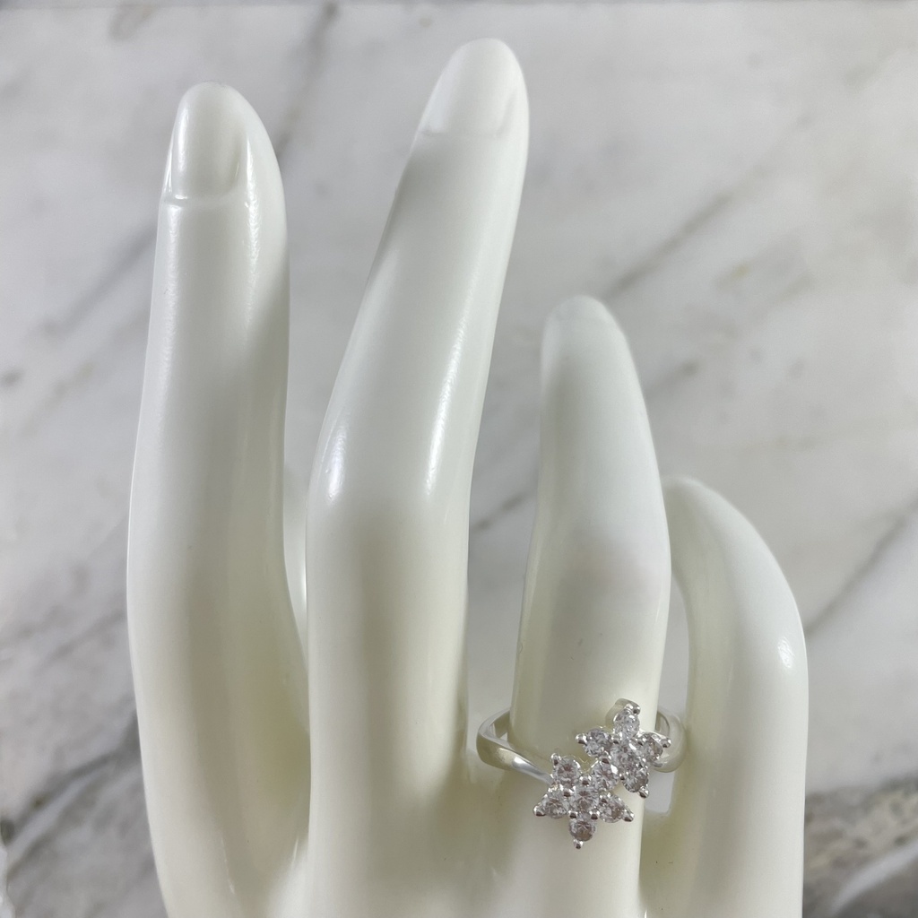 Anillo Silver Duo Floral