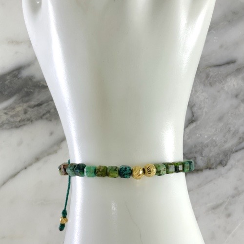 Manilla Turquesa Africana 5MMx2 3MMx2 Diamantada