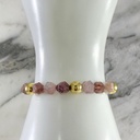 Manilla Cuarzo Rosa Lepidocrocita Facetada 8MMx3