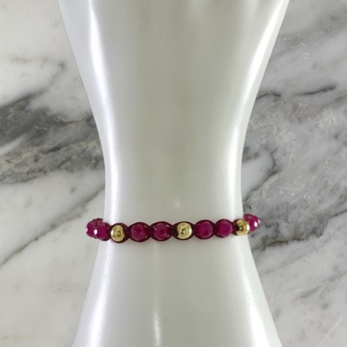 Manilla Rubi Facetada 5MMx3