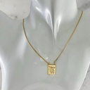 Escapulario Tejido Chino Arcangel San Miguel y Corazon de Jesus 60 Cm