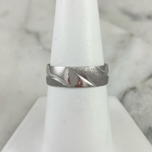 Argolla Mar y Cielo Blanco 6MM