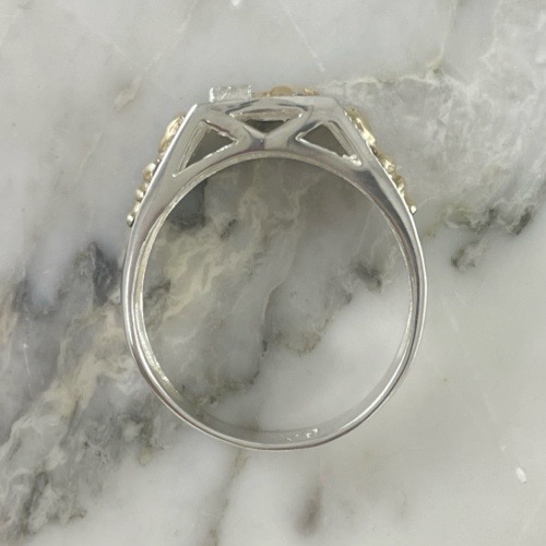 Anillo Palmera Precolombino Plata