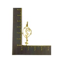 Dije Silueta Virgen Circones y Cruz