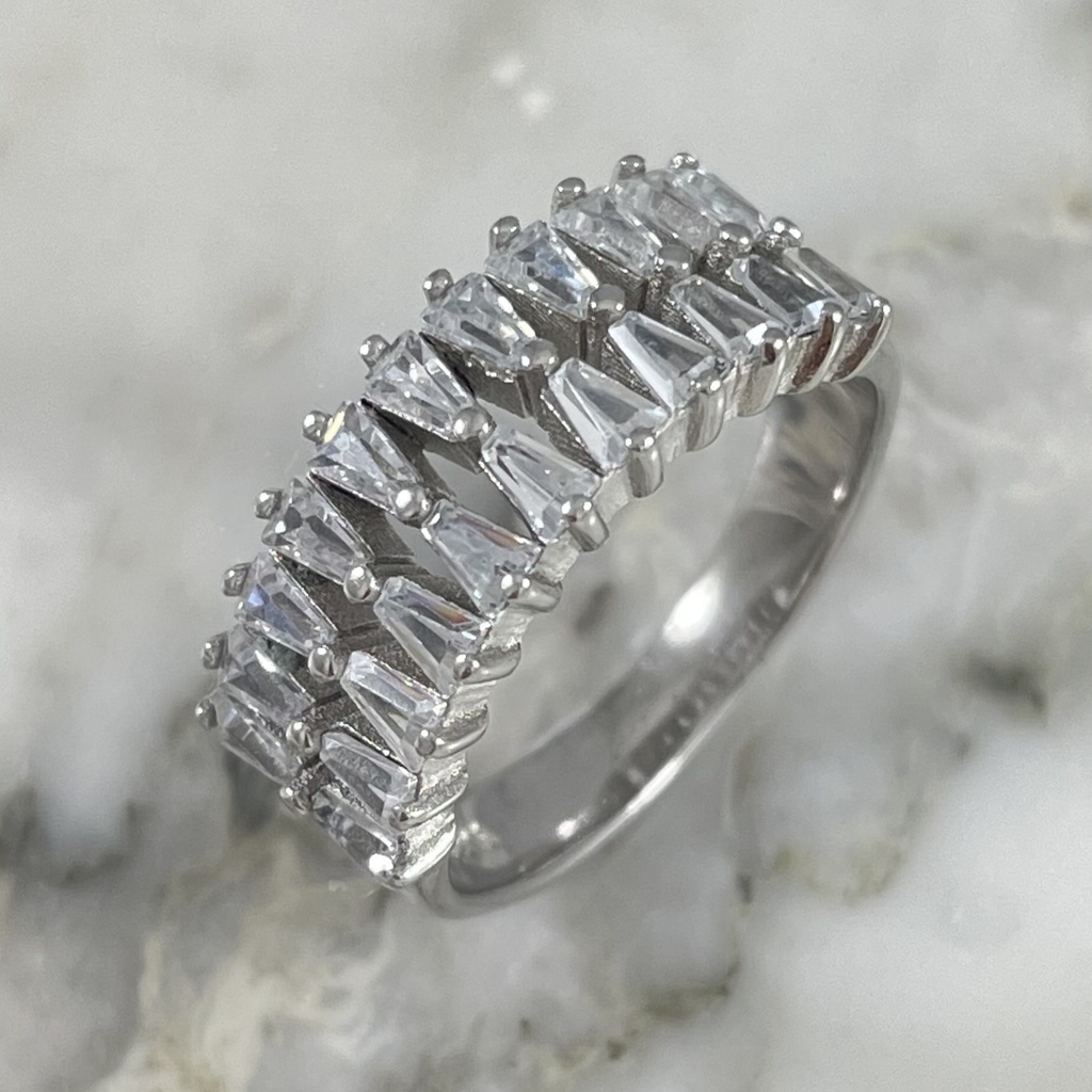 Double Row Zircon Ring