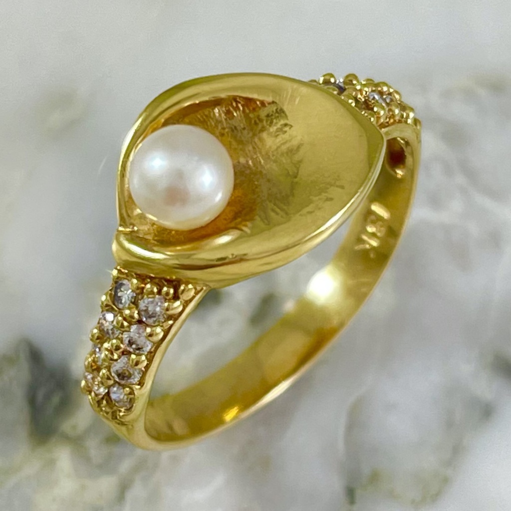 Anillo Hoja De Perla