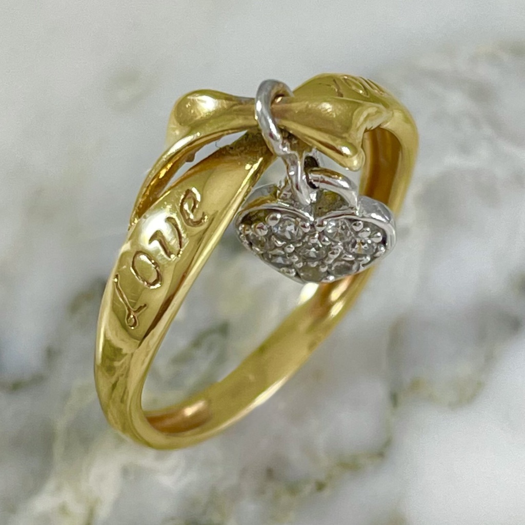 Anillo Love Corazon Colgante