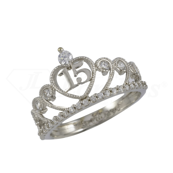 Fifteen Heart Crown Ring