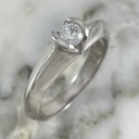 V Band Solitaire Ring