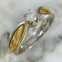  Bicolor Solitaire Ring