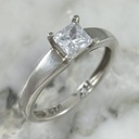 Diamond Box Solitaire Ring