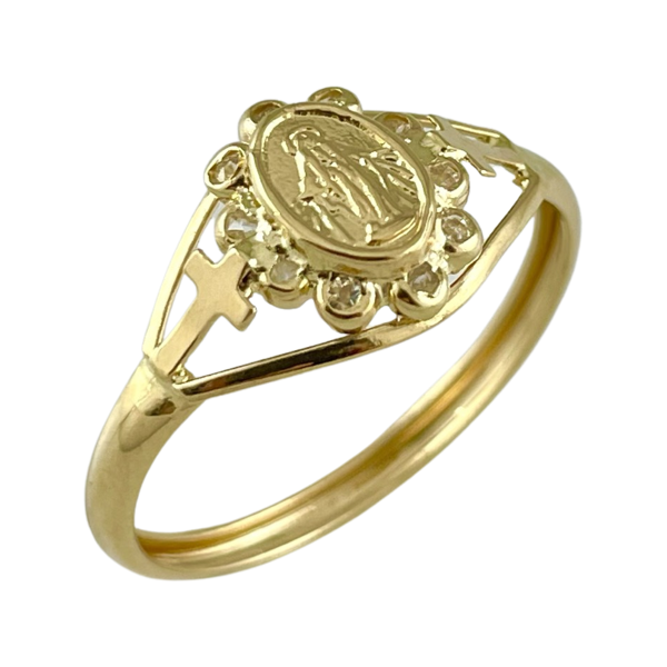 Anillo Virgen Milagrosa En Flor