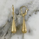 Arete Lagrima Lisa y Mateada Elegante