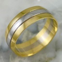 Argolla Tres Lineas 6MM