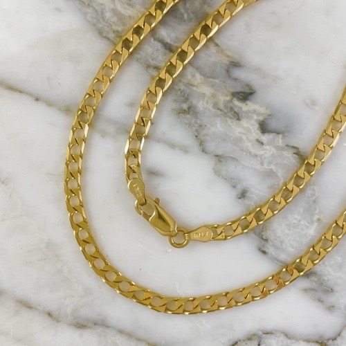 Hammered Cuban Chain 3MM 70 Cm