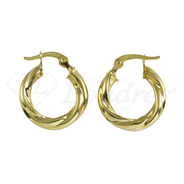 Classic Gold Braid Hoop Earrings