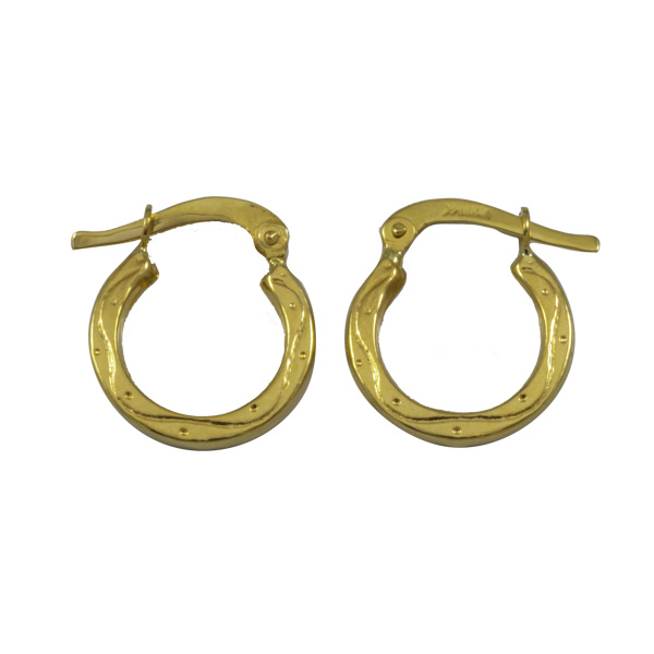 Antique Engraved Hoop Earrings
