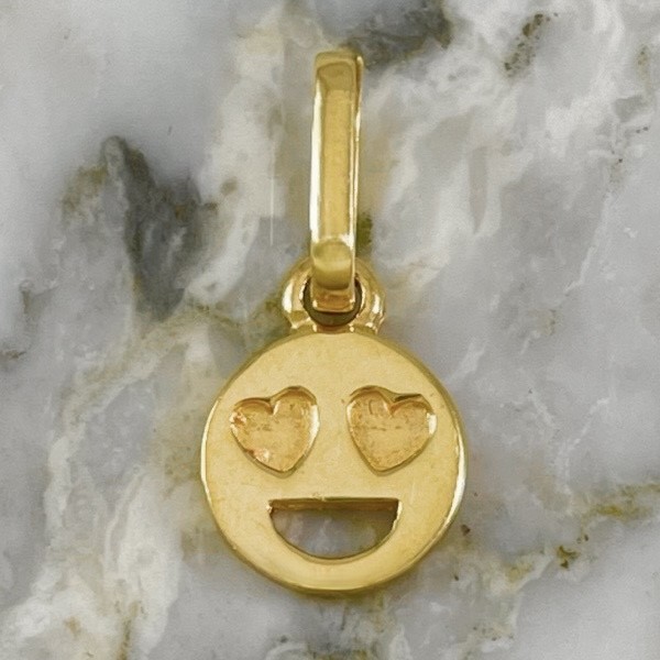 Happy Face Heart Eyes Pendant