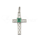 Emerald Cross Pendant