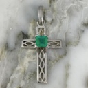 Emerald Cross Pendant