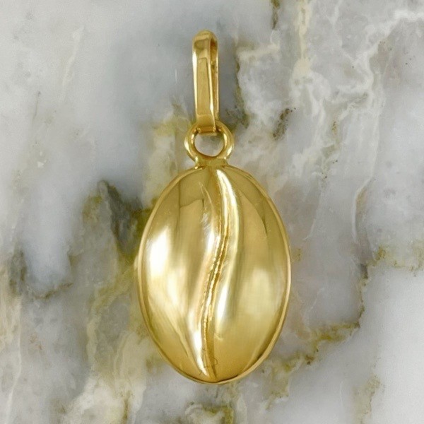 Dije Grano de Cafe Concavo Grande