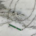 Venetian Emerald Plate Choker 45 Cm