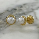 Lightweight Pearl on Base Screw-Back Stud