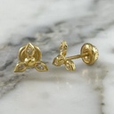 Sparkling Drop Petal Screw-Back Stud