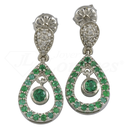 Emerald And Diamonds Drops Earrings