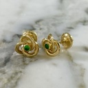 Screw-back Knot Zircon Stud