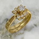 Double Arc Zircons Step On Ring