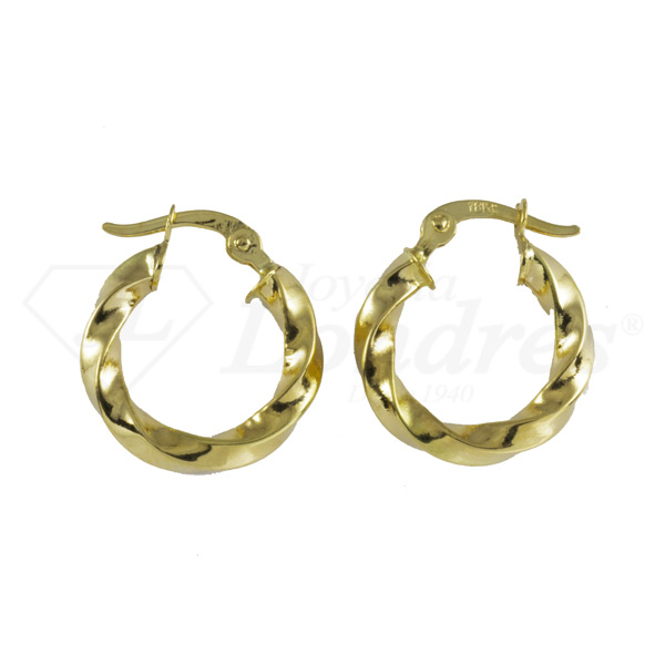 Gold Braid Hoop Earrings