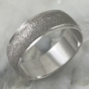 White Gleam 6 MM Ring