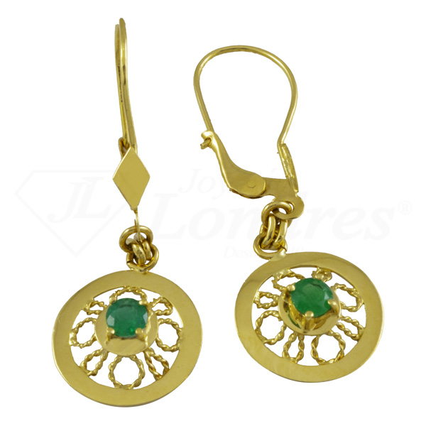Emerald Filigree Earrings