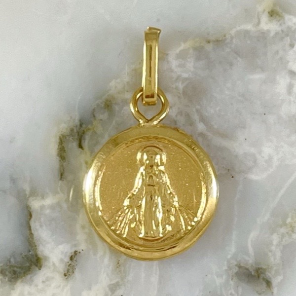 Miraculous Virgin Round Pendant