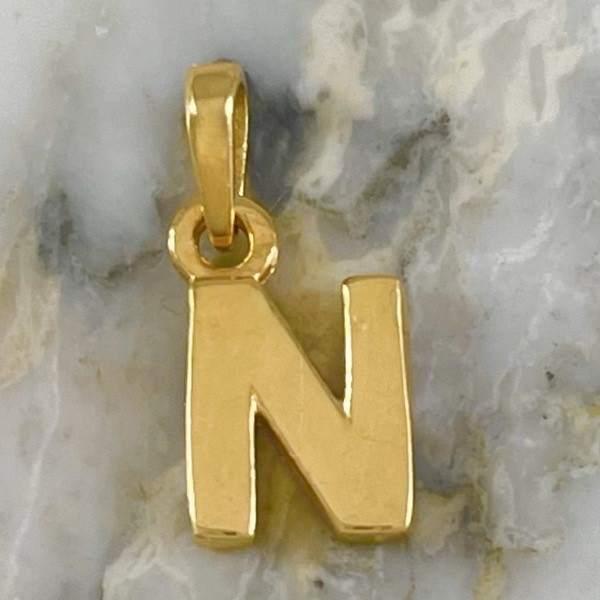 Calibri Concave Letter Pendant