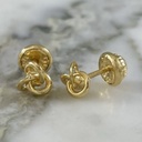 Fine Threaded Knot Stud