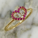 Anillo 15 En Corazon Brillante