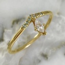 Marquise Ring Arched Band