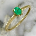 Oval Emerald Solitaire Ring