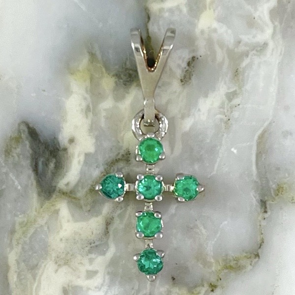 Emerald Cross Pendant