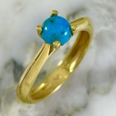  Round Turquoise Solitaire Ring