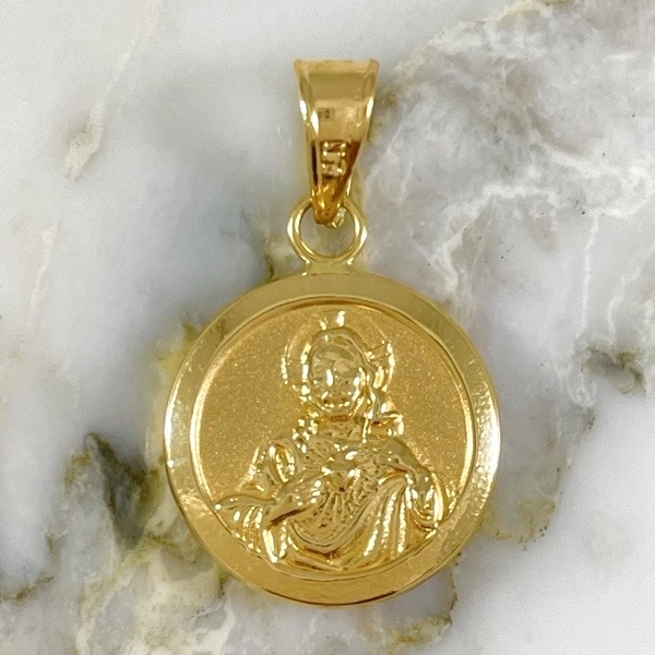 Sacred Heart and Virgin of Carmen Pendant