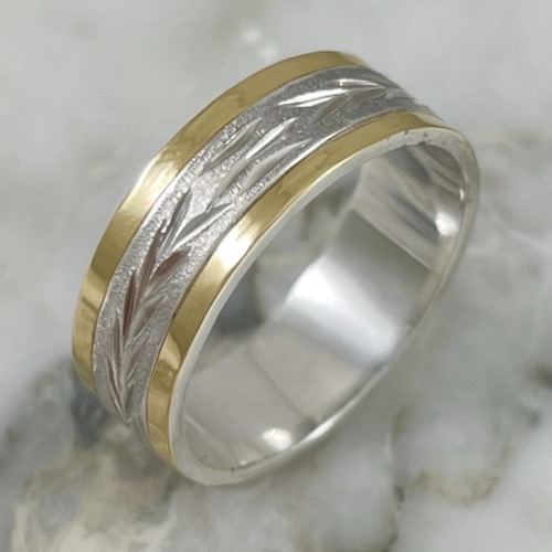 6mm Matte Herringbone Band