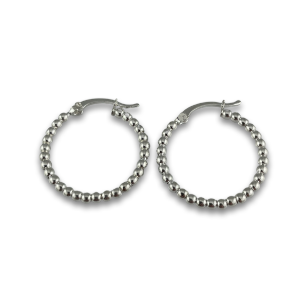 Classic Beaded Hoop Earring