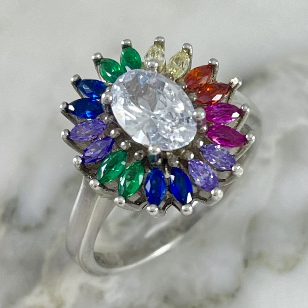 Anillo Petalos Colorido