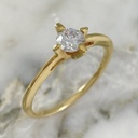  Flat Solitaire Ring