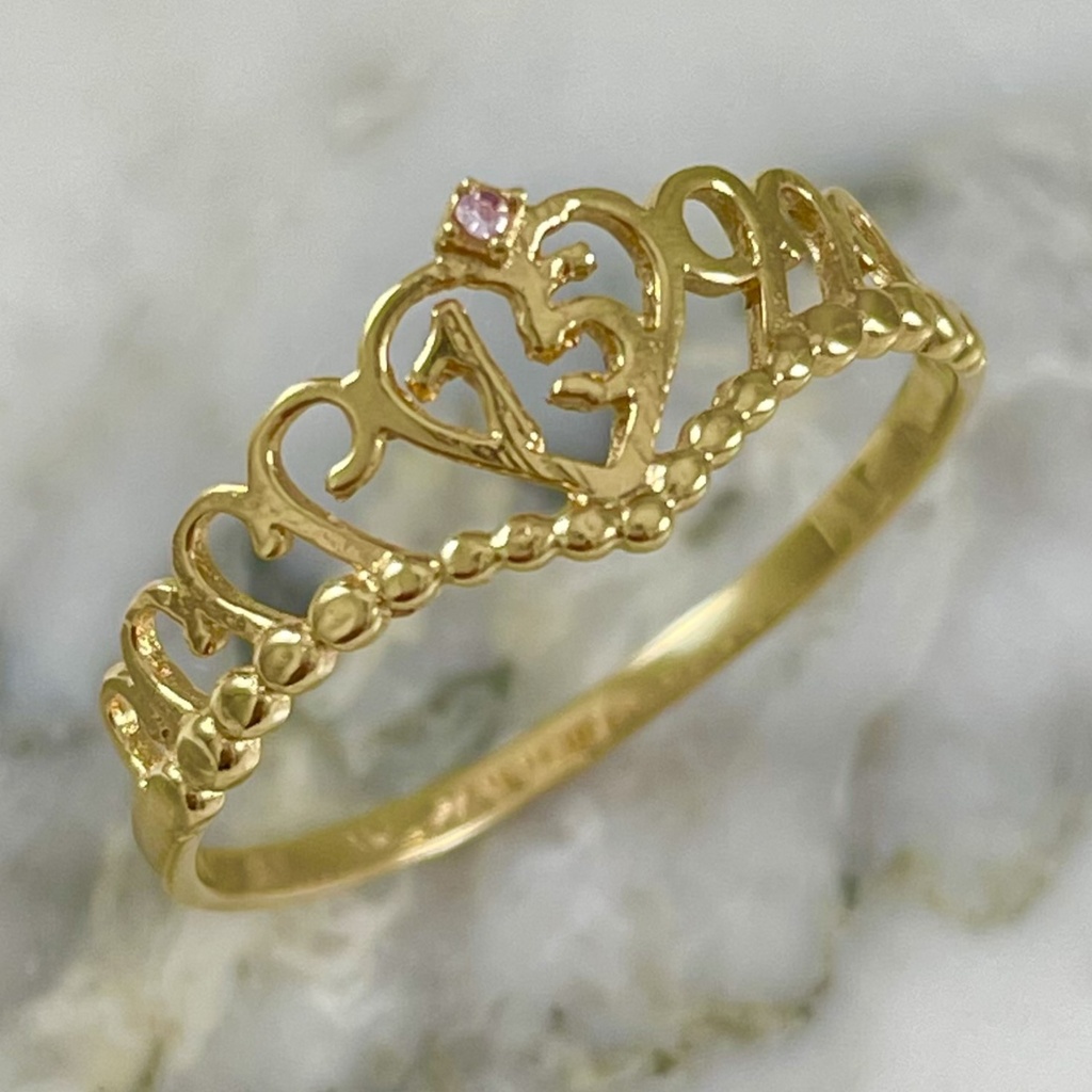 Anillo Banda Arqueada Quinceañera